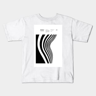 Modern Curves 10, Modern Architecture Design, minimalist Design, Modern Art, Typographic, Helvetica Kids T-Shirt